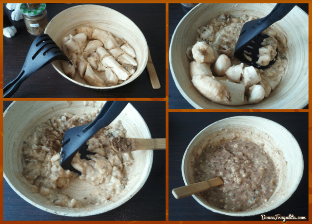 Bananes écrasées à la caroube