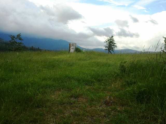 Au sommet d'une  montagne